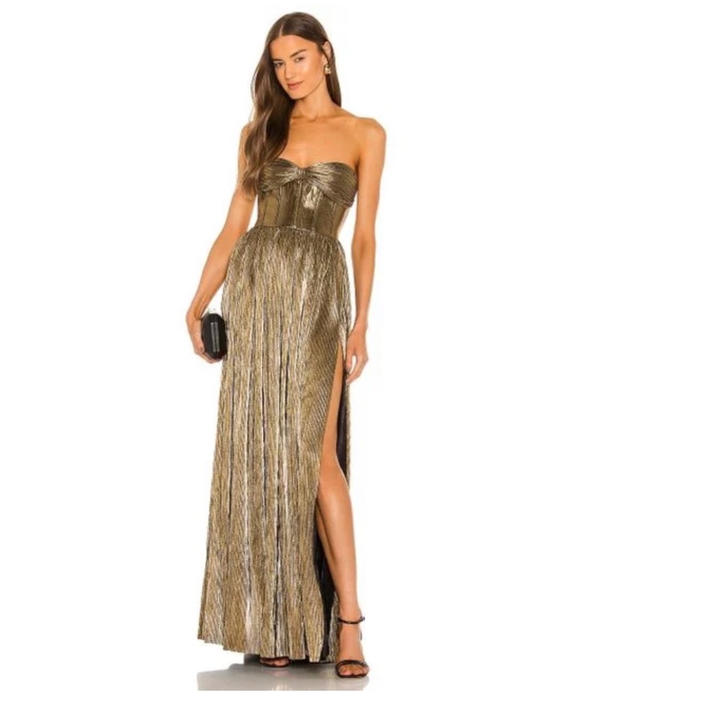 New! Bronx & Banco Women’s Gold Florence Gown (M)